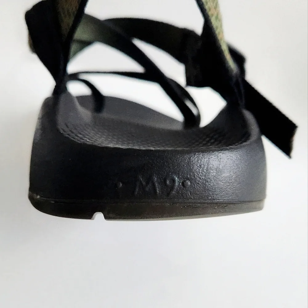 Chaco Sport Sandals Green & Black, Waterproof No-Slip Vibram Grip Soles, Mens 9